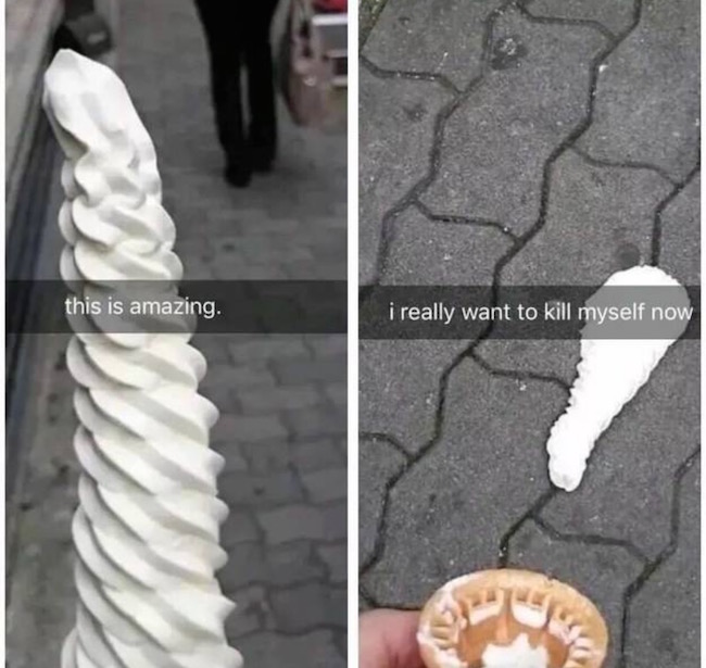 whoops wednesday - ice cream fails - this is amazing. i really want to kill myself now