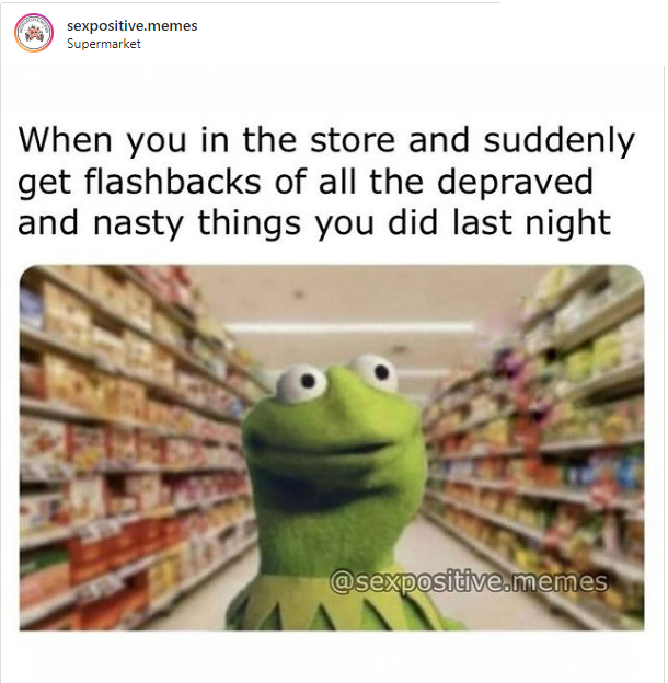 spicy sex memes - frog - Corre sexpositive.memes Supermarket When you in the store and suddenly get flashbacks of all the depraved and nasty things you did last night .memes