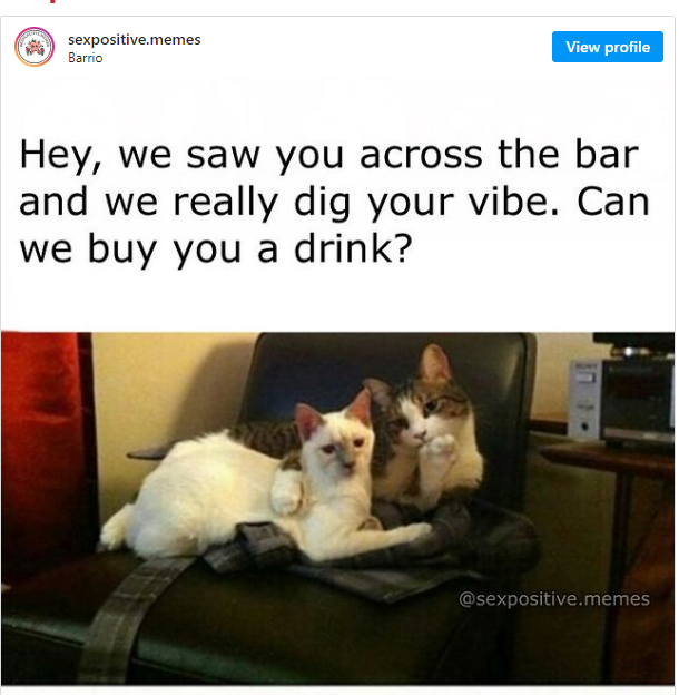 spicy sex memes - scrum alliance - pos Sams sexpositive.memes Barrio View profile Hey, we saw you across the bar and we really dig your vibe. Can we buy you a drink? 17 1 .memes