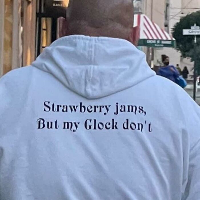 pics that are all american - t shirt - Strawberry jams, But my Glock don't