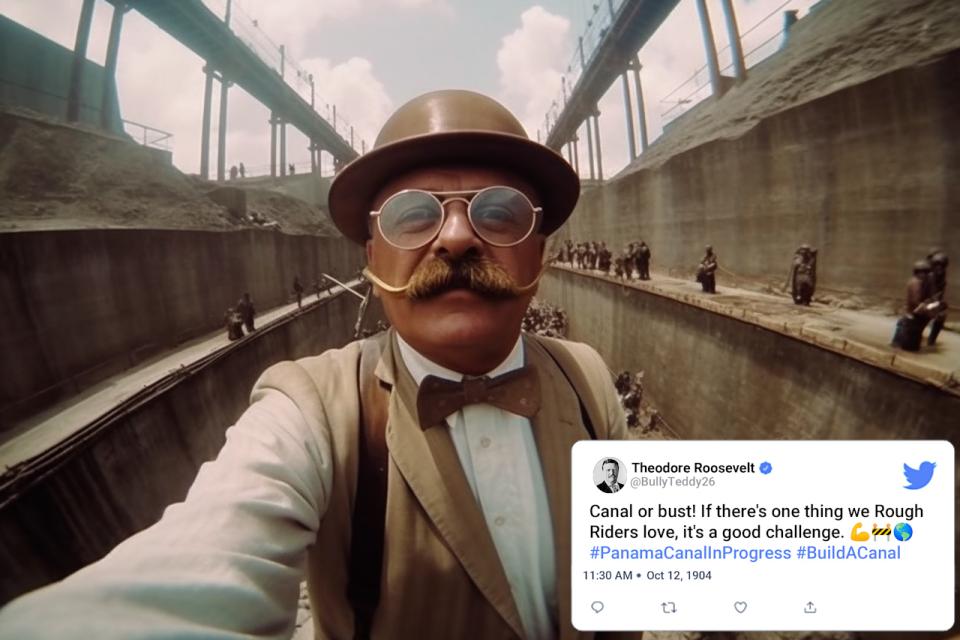 famous selfies from history - screenshot - U Theodore Roosevelt Canal or bust! If there's one thing we Rough Riders love, it's a good challenge. 23