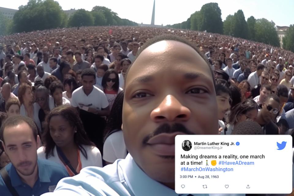 famous selfies from history - crowd - Martin Luther King Jr. Jr Making dreams a reality, one march at a time! HaveADream 22