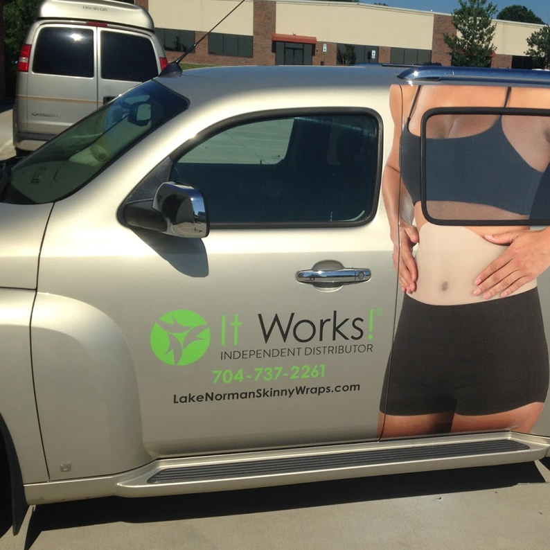car accessories that scream I'm an a-hole - works - Bill Deservers It Works Independent Distributor 7047372261 Lake NormanSkinny Wraps.com