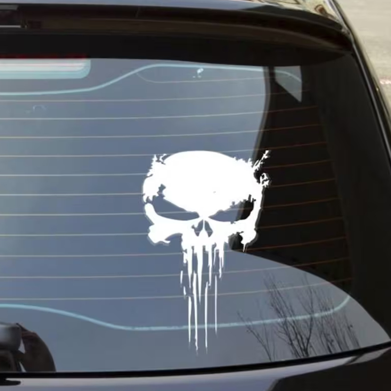 car accessories that scream I'm an a-hole - punisher skull