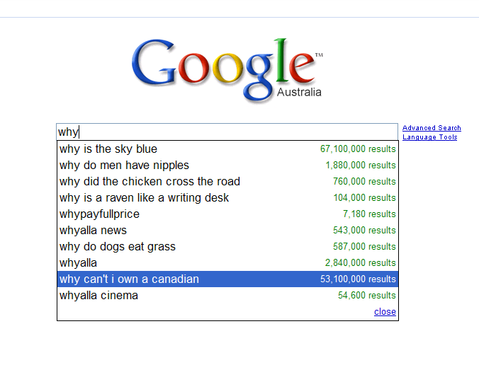 53,100,000 why Google says I can't own a Canadian....