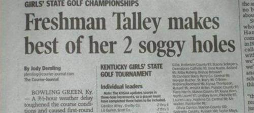 I know what they say about female golfers, but really?!!