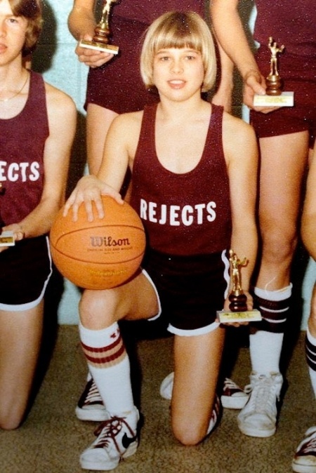 Young Brad Pitt high school photo