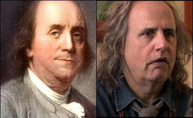Benjamin Franklin and Jeffery Tambor