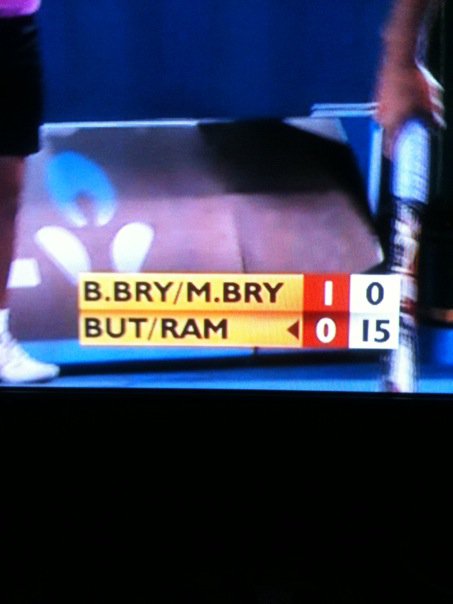 An unfortunate picture and doubles combination from the Australian Open Tennis