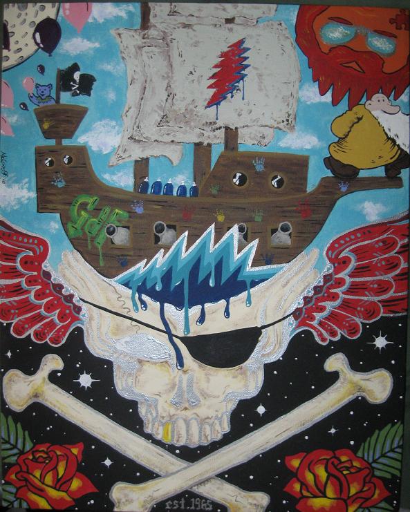 Grateful dead fan art painted by Tyler McGruff 2010   contact tyler_dejhotmail.com if you're interested in purchasing