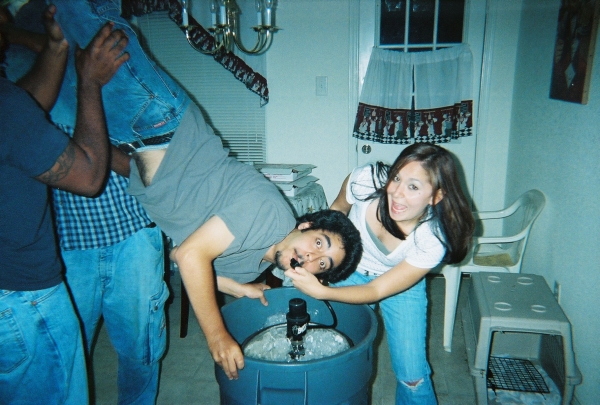 Funny pic of my friend doing a keg stand