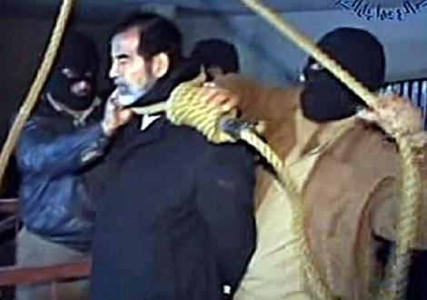 Scumbag Saddam getting hung. BURN BITCH!