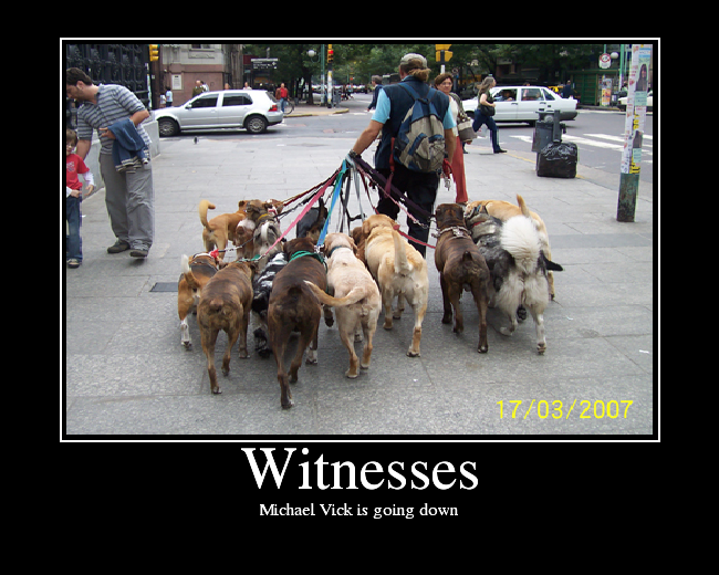 Michael Vick is going down