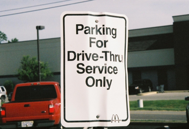 Why would I park if I'm going through the drive-thru?
