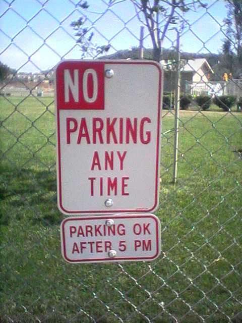 If there is no parking anytime, why is it ok after 5pm?