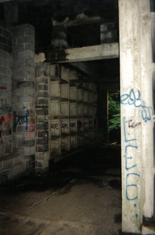 Creepy abandoned mausoleum