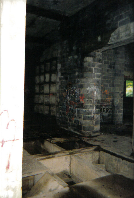 Creepy abandoned mausoleum