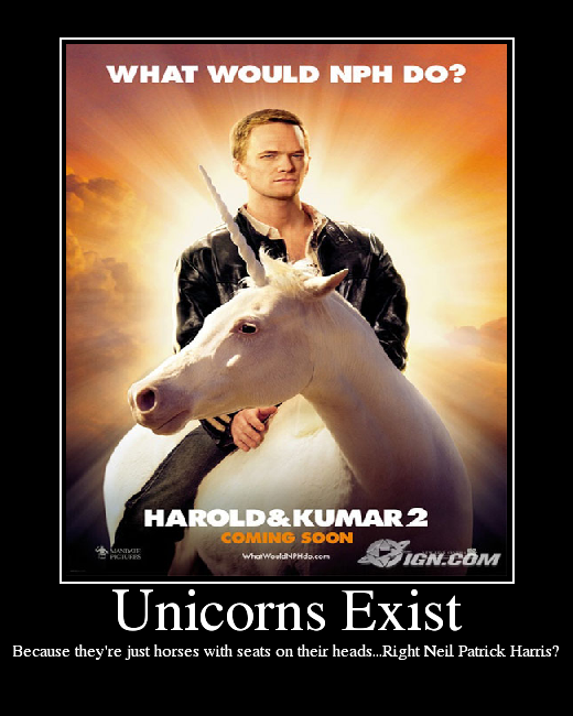 Because they're just horses with seats on their heads...Right Neil Patrick Harris?