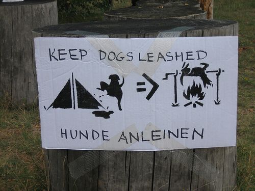 Keep dogs leashed or else...