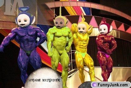 The Teletubbies are on steroids now!
