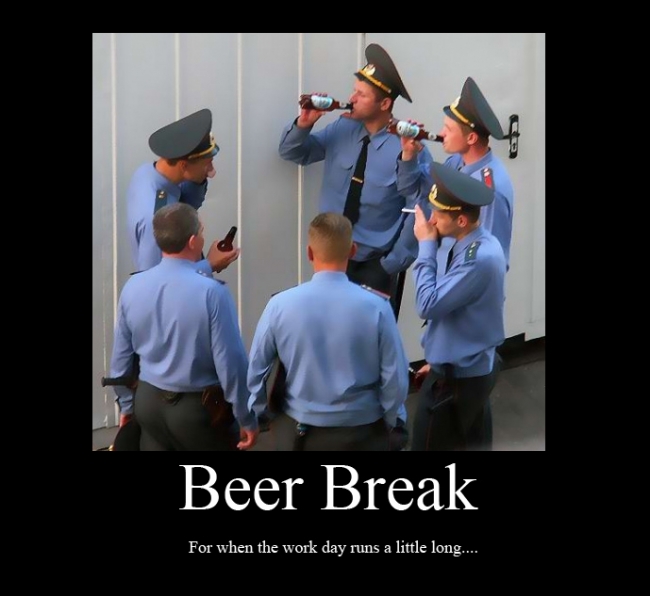 Russian Cops on a break