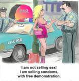 Not selling sex, condoms