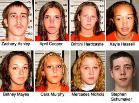 The kids that were arrested from the recent teen beating in Florida. Flaunt this picture and let them feel the shame.