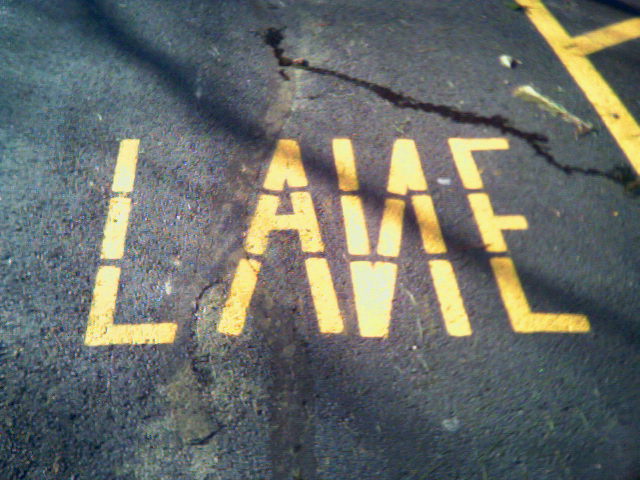 Lane with a backwards N