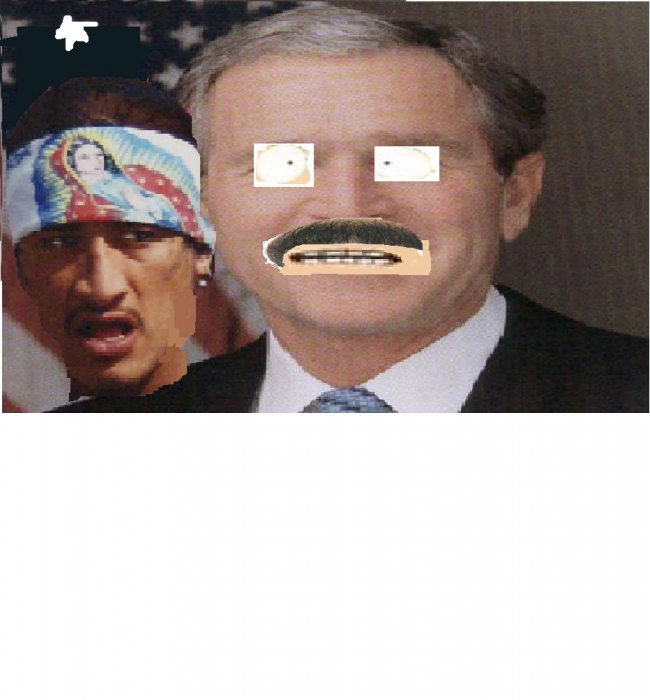 George Bush with a mexican
