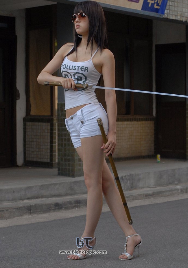 Asian women with weapons