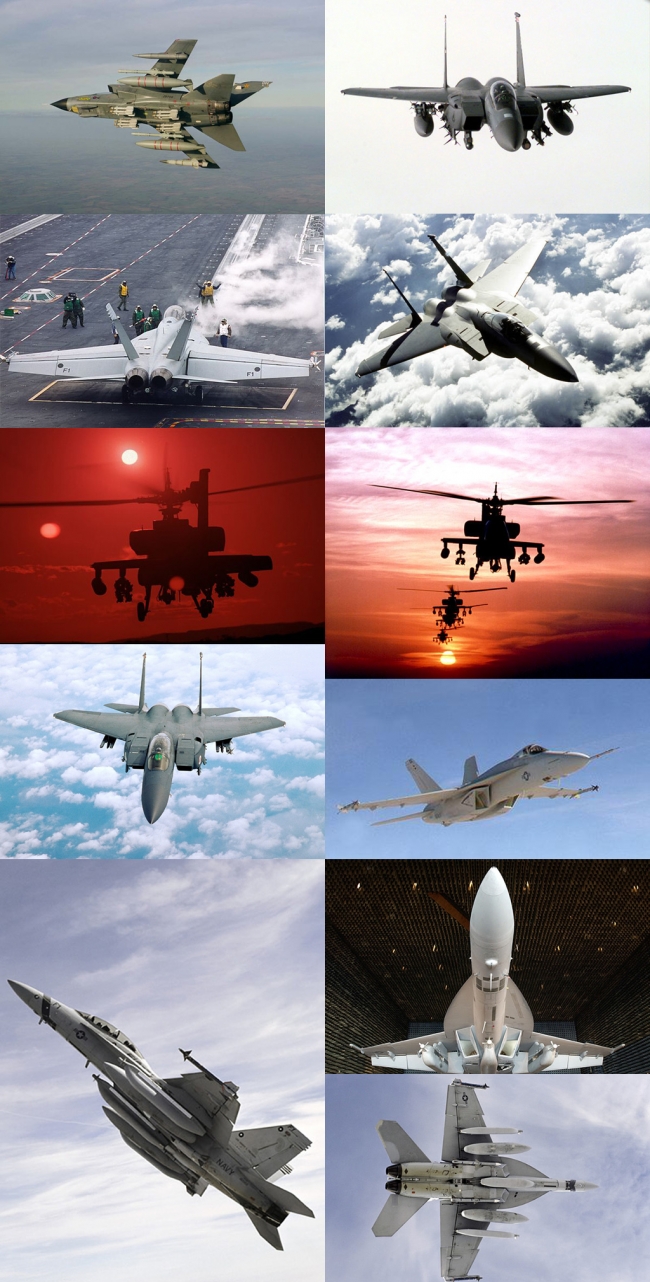 Whole bunch of pictures of U.S. military aircraft, minus the UK GR4 Tornado. Recommend Enlarged