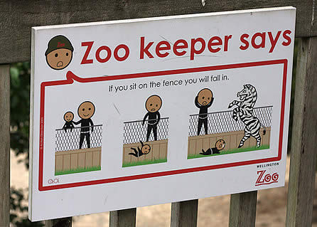 Funny Zoo Signs