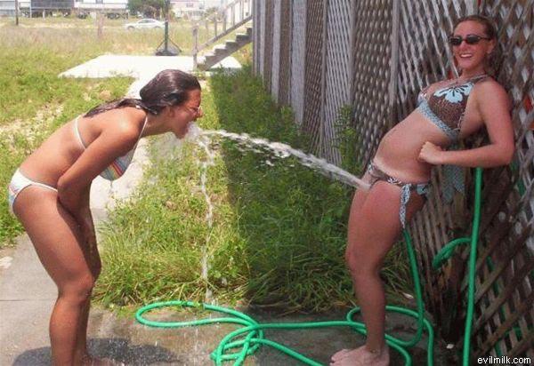Girls will be qirls... UNLESS YOU GIVE THEM A HOSE!!!
