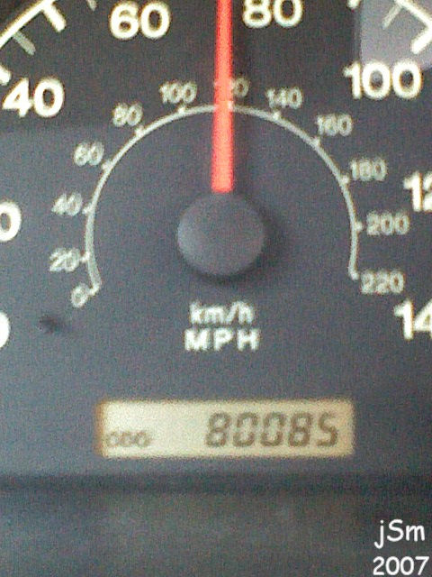 Fringe benefits of owning a car: 80085 on the odometer.