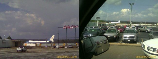 Air Force One sitting next to strip club in Chattanooga, TN
