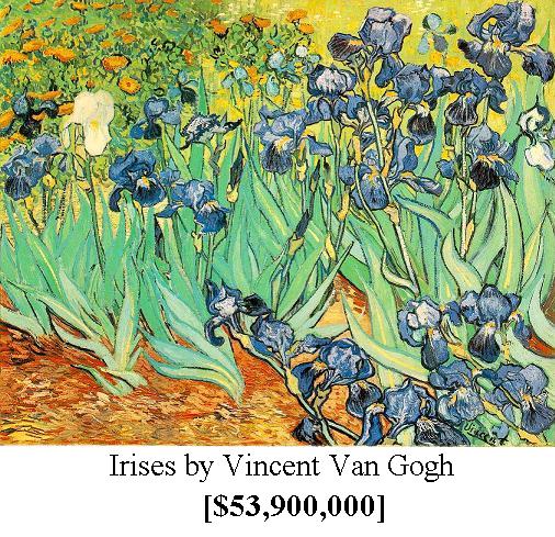 vincent van gogh paintings - Irises by Vincent Van Gogh $53,900,000