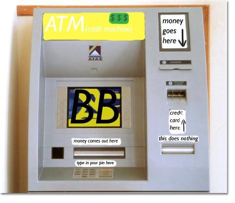 an ATM for dumb Blonds