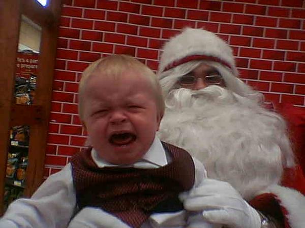 Babies hates Santa!