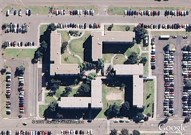 i found these oddly shaped buildings on google earth