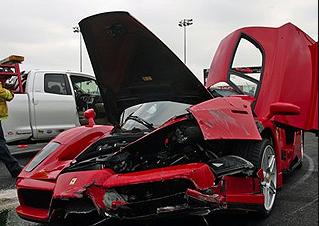 Wrecked Ferrari collection