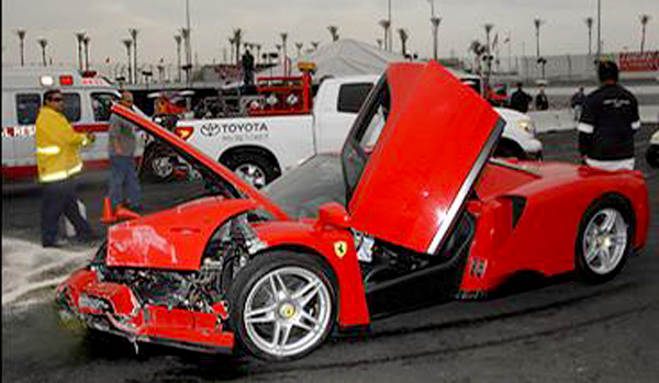 Wrecked Ferrari collection