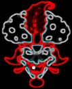 A neon light of the famous, Great Milenko, the 4th Jokers Card.