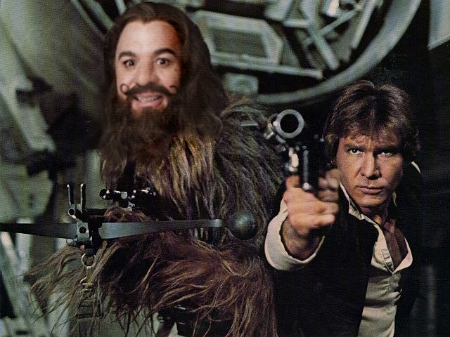 Featuring Mike Myers digitally inserted as Chewbacca!  George Lucas works his magic again!