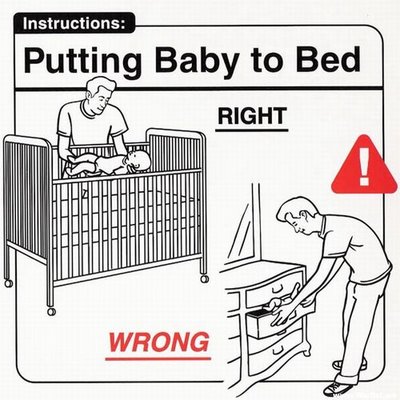 Babies - the right and wrong way