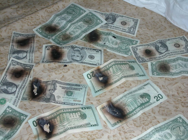 I ACCIDENTLY BURNED ALL MY MONEY
