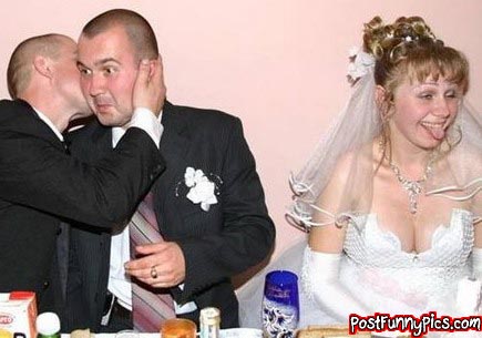 funny picture of a typical wedding in russia