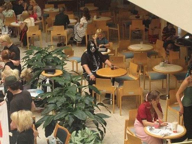 Things went from bad to worse when robbie accidently glued his hand to the table in the food court.