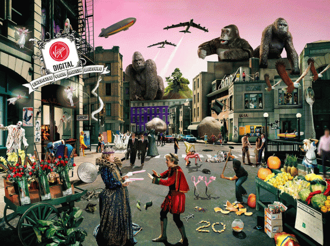 How many band names can you spot in the picture? Click Enlarge 