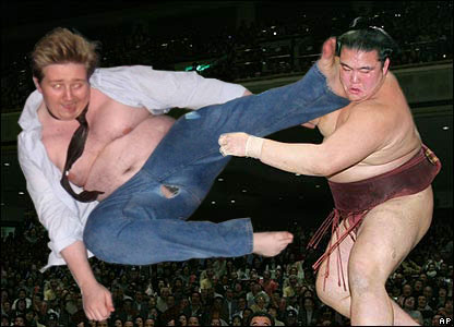 Drop Kick Kid goes Sumo