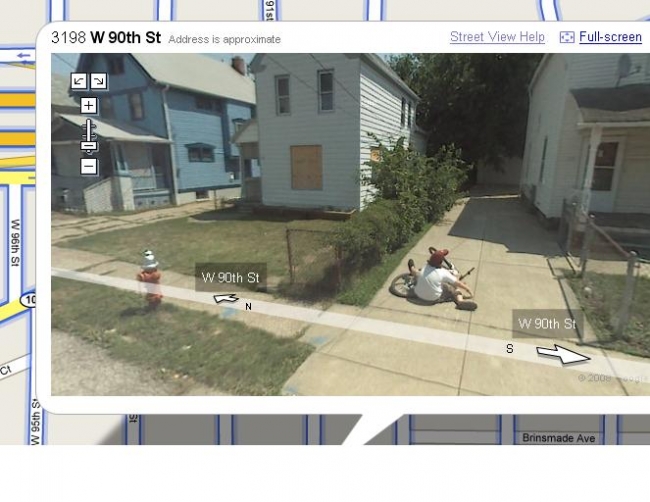 Ownage caught on Googlemaps